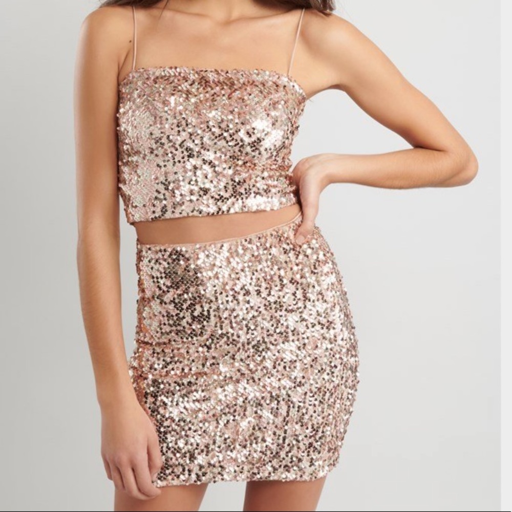 Sequin Two Piece Skirt